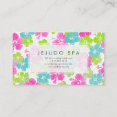 PixDezines水彩影響/ハイビスカス 名刺 (裏面)