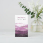 PixDezines水彩波モダン、ベルグンディ+シルブ 名刺 (スタンド正面)