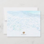 PixDezines水彩海岸線メイド・オブ・オーナー（花嫁付き添い人） 招待状 (裏面)