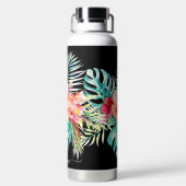 PixDezines水彩熱帯パラダイスフラワーワ ウォーターボトル (背面)