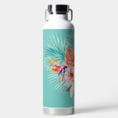 PixDezines水彩熱帯パラダイスフラワー ウォーターボトル (正面)