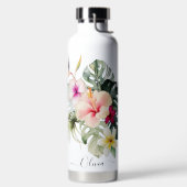 PixDezines水彩熱帯パラダイスフラワー ウォーターボトル (左面)