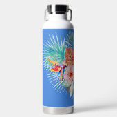 PixDezines水彩熱帯パラダイスフラワー ウォーターボトル (正面)