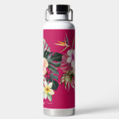 PixDezines水彩熱帯パラダイスフラワー ウォーターボトル (背面)