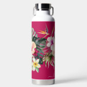 PixDezines水彩熱帯パラダイスフラワー ウォーターボトル (正面)