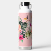PixDezines水彩熱帯パラダイスフラワー ウォーターボトル (正面)