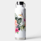 PixDezines水彩熱帯パラダイスフラワー ウォーターボトル (正面)