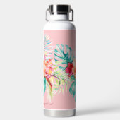 PixDezines水彩熱帯パラダイスフラワー ウォーターボトル (背面)