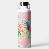 PixDezines水彩熱帯パラダイスフラワー ウォーターボトル (正面)