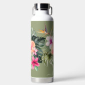 PixDezines水彩熱帯パラダイスフラワー ウォーターボトル (正面)