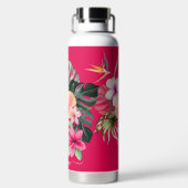 PixDezines水彩熱帯パラダイスフラワー ウォーターボトル (背面)