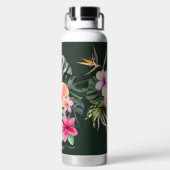 PixDezines水彩熱帯パラダイスフラワー ウォーターボトル (背面)