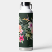 PixDezines水彩熱帯パラダイスフラワー ウォーターボトル (正面)