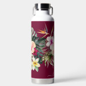 PixDezines水彩熱帯パラダイスフラワー ウォーターボトル (正面)