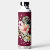 PixDezines水彩熱帯パラダイスフラワー ウォーターボトル (左面)