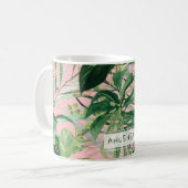 PixDezines水彩熱帯紅葉 コーヒーマグカップ (正面左)