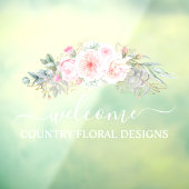 PixDezines水彩牡丹ユーカリ窓Cl ウィンドウサイン (シート3)