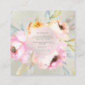 PixDezines水彩牡丹+セージ スクエア名刺 (裏面)