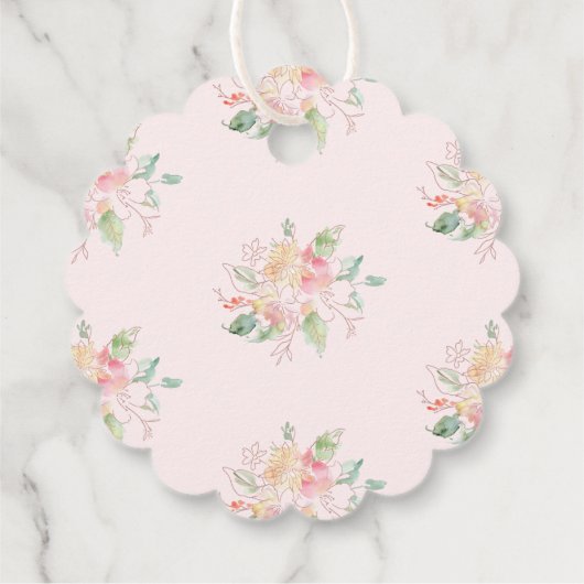 PixDezines水彩甘い赤ちゃんシャワー フェイバータグ (裏面)