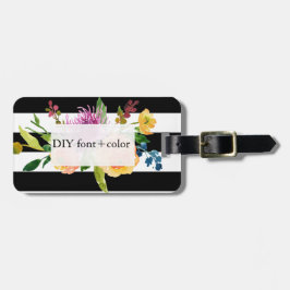 PixDezines水彩画/フローラ ラゲッジタグ