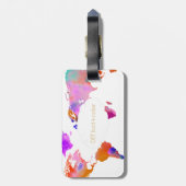 PixDezines水彩画/ワールドマップ/DIY背景 ラゲッジタグ (裏面縦)