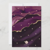 PixDezines水彩画Agate Burgundy(ユダヤ教の)バル・ミツバー 招待状 (裏面)