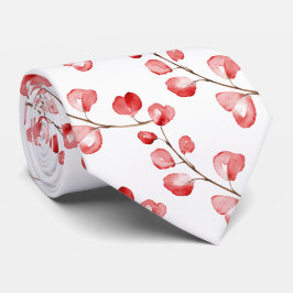 PixDezines水彩秋カラーユーカリ ネクタイ