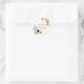 PixDezines水彩秋ガーデンフラワーズクラシック ラウンドシール (バッグ)