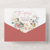 PixDezines水彩秋ガーデンフラワー オールインワン招待状 (裏面)