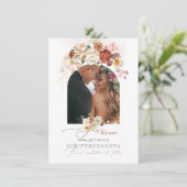 PixDezines水彩秋ガーデンフラワー セーブザデート (スタンド正面)