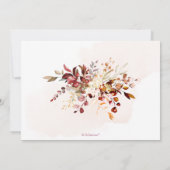 PixDezines水彩秋葉ガムユーカリ 招待状 (裏面)