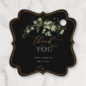 PixDezines水彩緑のユーカリ感謝していヨー フェイバータグ (裏面)