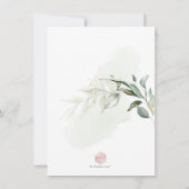 PixDezines水彩緑の赤ちゃんシャワーインビタット 招待状 (裏面)