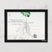 PixDezines水彩緑、日付の保存 ポストカード (裏面)