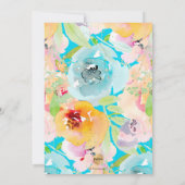 PixDezines水彩繊細な春咲きバプテスマ 招待状 (裏面)