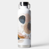 PixDezines水彩色モダン抽象芸術配置 ウォーターボトル (正面)