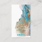 PixDezines水彩色抽象芸術銀河系イヤリングブー 名刺 (裏面)