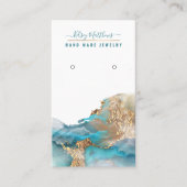 PixDezines水彩色抽象芸術銀河系イヤリングブー 名刺 (正面)