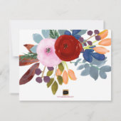 PixDezines水彩花の保存日 セーブザデート (裏面)