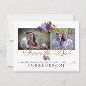 PixDezines水彩花の保存日 セーブザデート (正面)