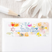 PixDezines水彩花、赤面クリームバラ ラベル (インサイチュ)