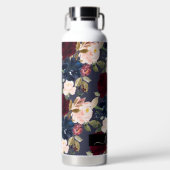 PixDezines水彩花DIY背景 ウォーターボトル (正面)