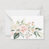 PixDezines水彩赤面クリームバラノートカード ノートカード (裏面)