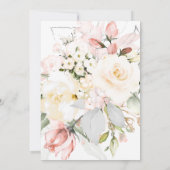 PixDezines水彩赤面クリームバラ 招待状 (裏面)