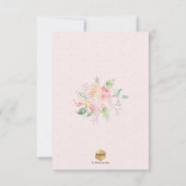 PixDezines水彩赤面スイートピーズベビーシャワー 招待状 (裏面)