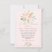 PixDezines水彩赤面スイートピーズベビーシャワー 招待状 (正面)