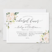 PixDezines水彩赤面バラ 招待状 (正面)