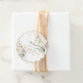 PixDezines水彩赤面ピンクのバラCommunion フェイバータグ (インサイチュ)