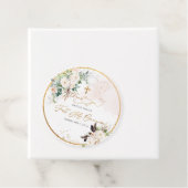 PixDezines水彩赤面ピンクのバラCommunion フェイバータグ (インサイチュ)