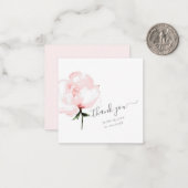 PixDezines水彩赤面ピンク牡丹 ノートカード (正面/裏面インサイチュ)